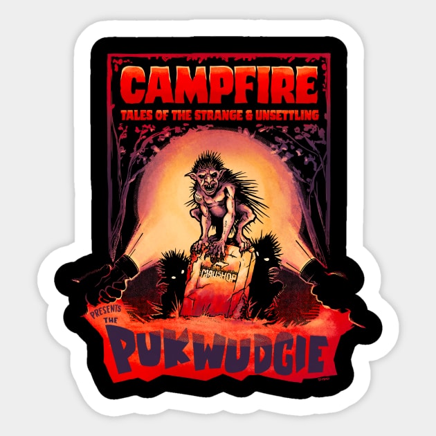 Pukwudgie Sticker by Campfire Tales of the Strange and Unsettling